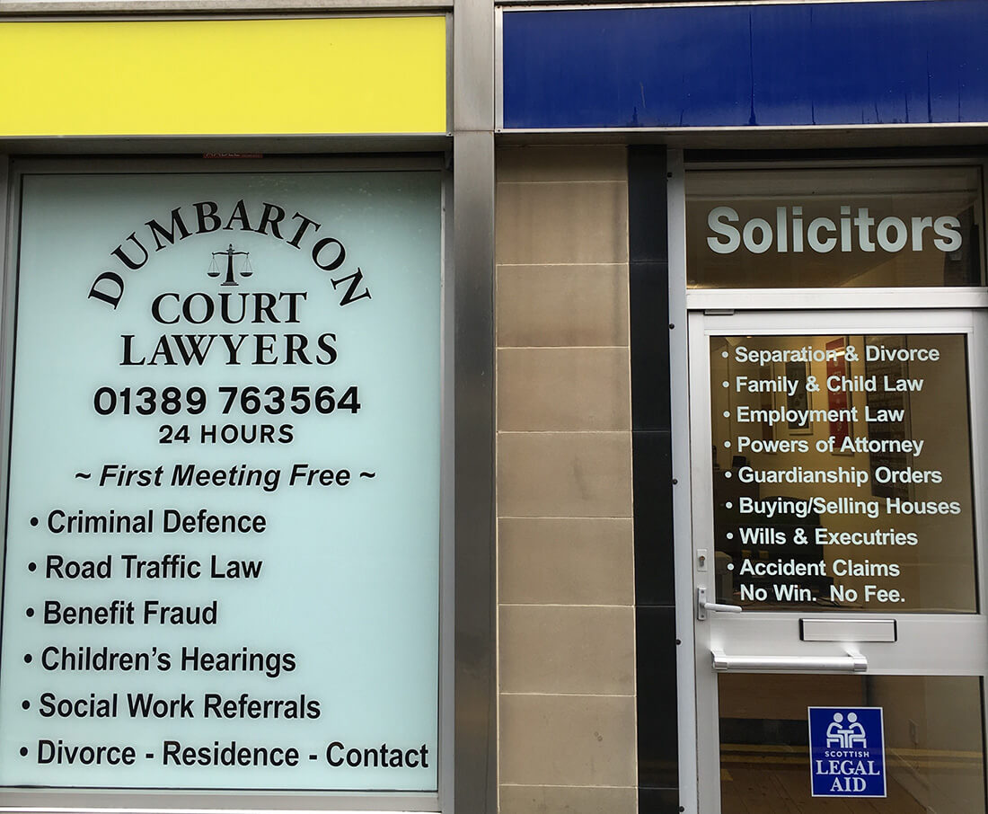 Dumbarton Court Lawyers Criminal/Family Law Dumbarton